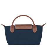 Longhamp Le Pliage Original Pouch With Handle Recycled canvas In Navy
