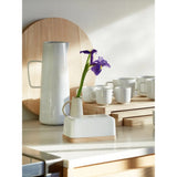 LSA Collective Butter Dish & Ash Lid, L14cm In White