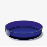 LSA Collective Low Glass Bowl dia:35cm In Cobalt