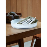 LSA Collective Low Glass Bowl dia:35cm In White