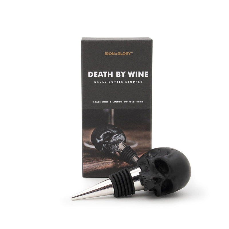 Luckies of London Death by Wine Skull Bottle Stop