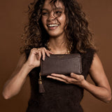 Luella Grey Capriana Large Purse In Chocolate