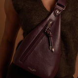 Luella Grey Darla Sling Crossbody In Black Cherry
