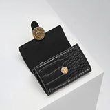 Luella Grey Letitia Croc Medium Purse In Black