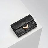 Luella Grey Letitia Croc Medium Purse In Black