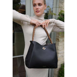 Luella Grey Adriana Woven Handle Hobo In Black