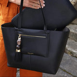 Luella Grey Cindy Casual Tote With Laptop Pouch In Black