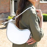 Luella Grey Cora Saddle Crossbody In White