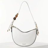 Luella Grey Cora Saddle Crossbody In White