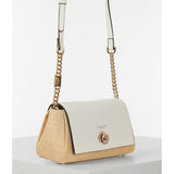 Luella Grey Delilah Turnlock Evening Bag Raffia White