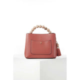 Luella Grey Demi Beaded Handle Crossbody Tote In Posy