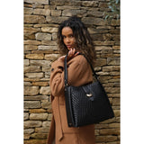 Luella Grey Flora Weave Hobo In Black
