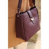 Luella Grey Flora Weave Hobo In Cherry
