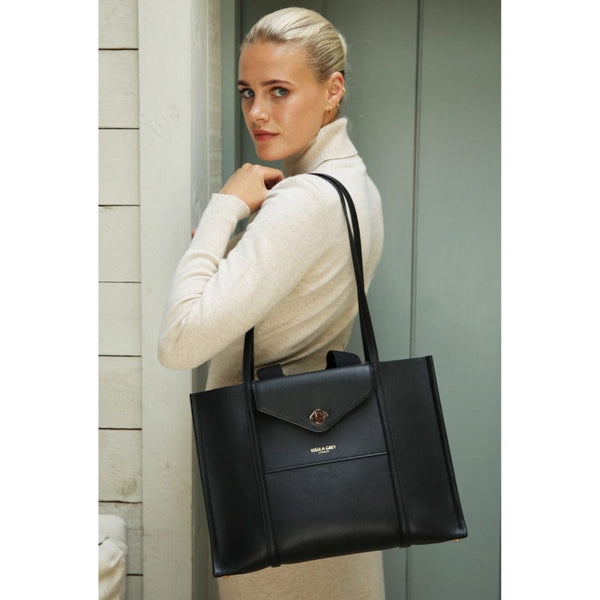 Luella Grey Giselle Laptop Tote In Black