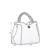 Luella Grey Kate Woven Handle Crossbody In White