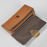 Luella Grey Lexi Black Molten Resin Clasp Large Purse Camel