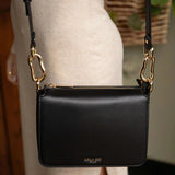 Luella Grey Margarita Zip Top Crossbody In Black