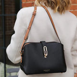 Luella Grey Margy Black Zip Top Crossbody in Black