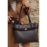 Luella Grey Oriana Laptop Tote In Chocolate