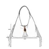 Luella Grey Paloma Suede Fringe Shoulder Bag in Camel
