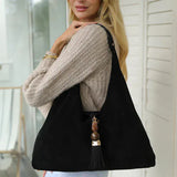 Luella Grey Pandora Suede Hobo in Black