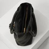 Luella Grey Saskia Black Large Woven Tote in Black