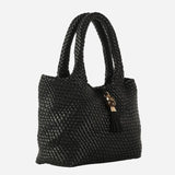 Luella Grey Saskia Black Large Woven Tote in Black