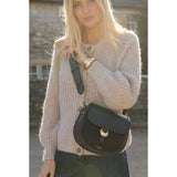Luella Grey Venetia Saddle Crossbody In Black