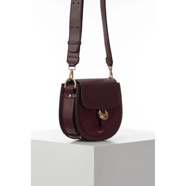 Luella Grey Venetia Saddle Crossbody In Cherry