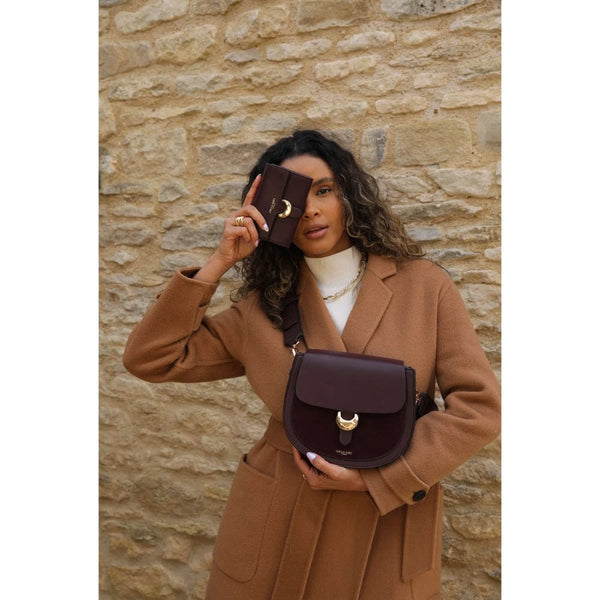 Luella Grey Venetia Saddle Crossbody In Cherry