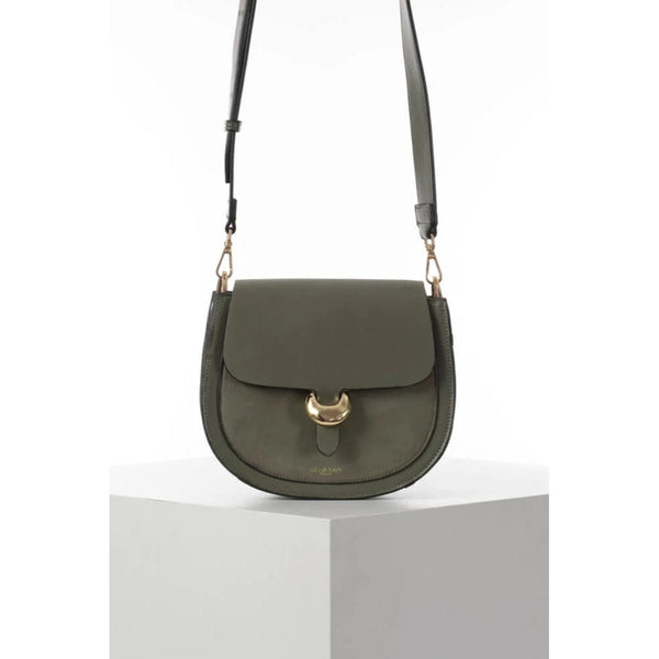 Luella Grey Venetia Saddle Crossbody In Khaki