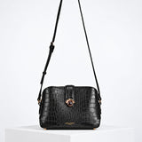 Luella Grey Mills Croc Crossbody In Black