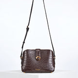 Luella Grey Mills Croc Crossbody In Chocolate