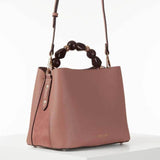 Luella Grey Danielle Beaded Handle Crossbody Tote in Rose
