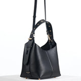 Luella Grey Roxanne Recycled Suede Grab Handle Bag In Black