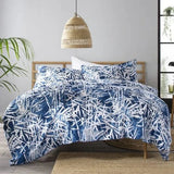 Deyongs Bamboo Blue Cotton Bedlinen Duvet Set Size Single