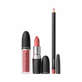 MAC Powdered Snow Powder Kiss Lip Kit - Pink (Worth £68)
