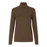 Masai Brooklyn Jersey Turtleneck Top In Slate Black