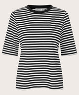 Masai Brynoi Jersey Top In Striped Black White