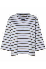 Masai Mabrivora Jersey 3/4 Sleeve Top In Zen Blue