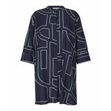 Masai Mageam Tunic Graphic Print In Navy