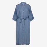 Masai Nyx Button through dress in blue