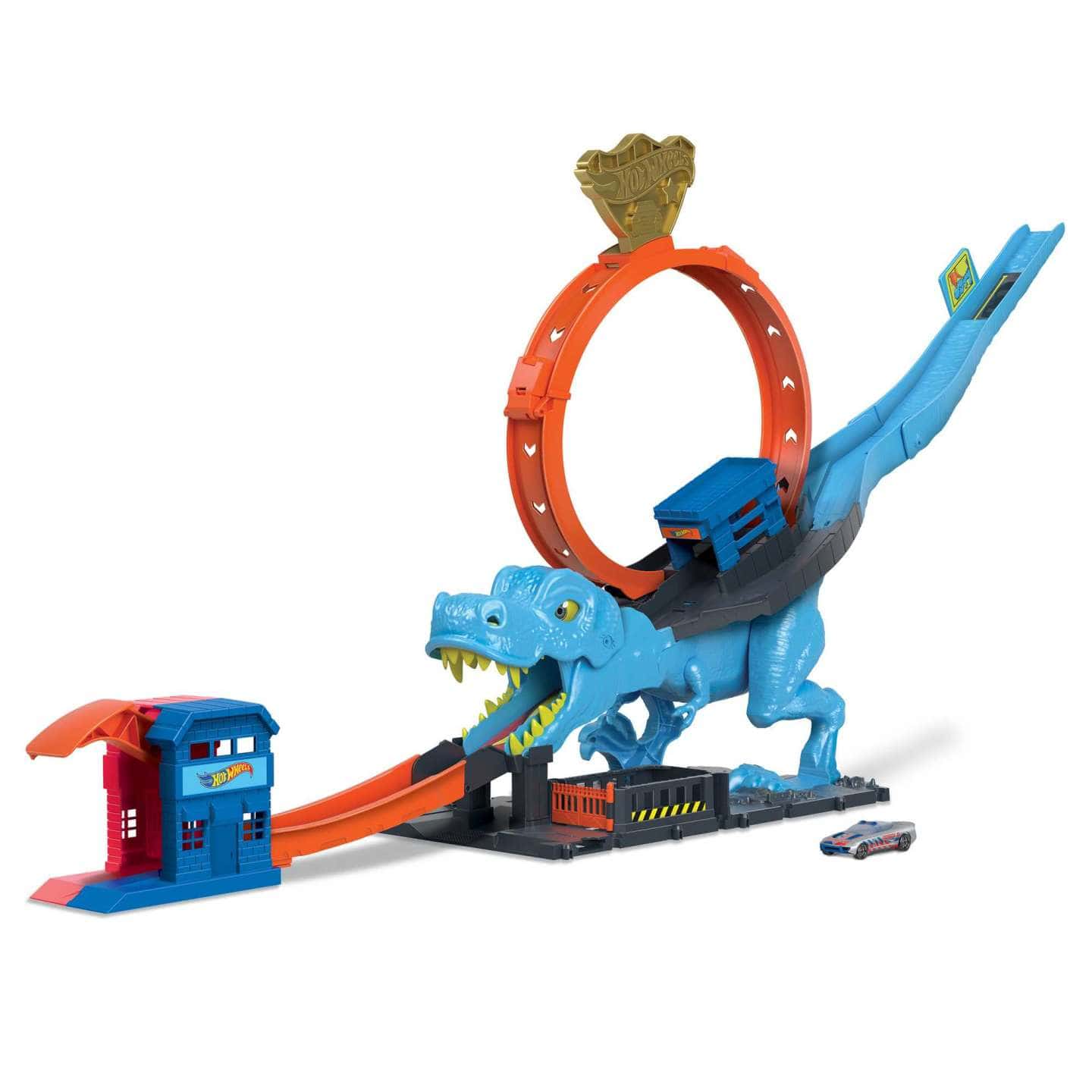 Mattel Hot Wheels City T-Rex Chomp Down, playset