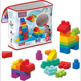 MEGA Bloks Building Blocks Classic Big Building Bag 60 Piece Set