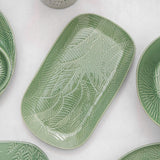 Maxwell & Williams Panama Oblong Leaf Platter in Kiwi Green