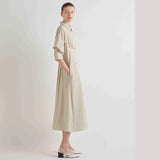 MEI MEIJ Long Shirt Dress In Fog