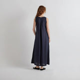 MEI MEIJ Pure Linen Dungarees Jumpsuit In Oceania