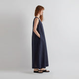 MEI MEIJ Pure Linen Dungarees Jumpsuit In Oceania