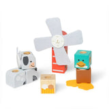Melissa & Doug Blockables Farm Friends Wooden Block Playset