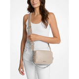 Michael Kors Bryant Medium Pebbled Leather Camera Crossbody Bag In Light Sand